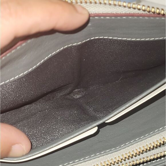 Loewe Monogram Zip Round Long Wallet Gray Marron in EUC with Dustbag Vintage - Picture 11 of 13